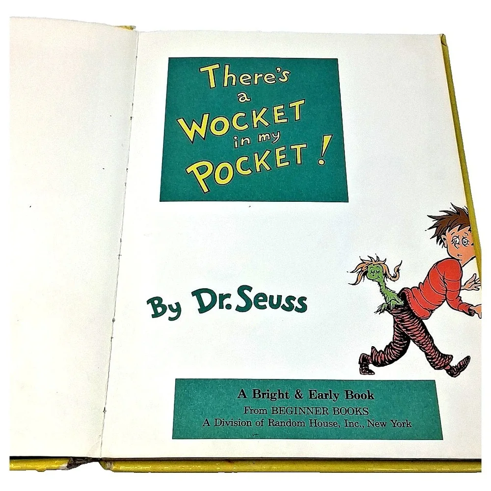 There's a Wocket in My Pocket Dr. Seuss 1st Edition 1974 Bright and Early Books